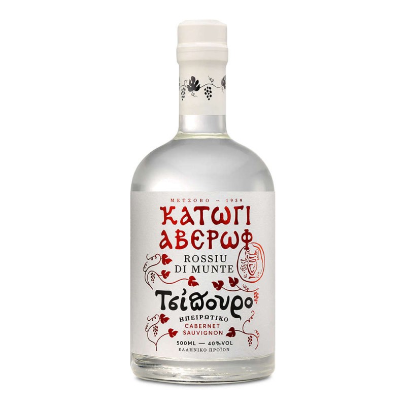 Κατώγι Αβέρωφ Rossiu di Munte Cabernet Sauvignon Τσίπουρο 40% 500ml Κατώγι Αβέρωφ Rossiu di Munte Cabernet Sauvignon Τσίπουρο 40% 500ml