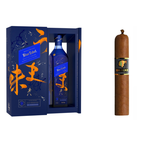 Johnnie Walker Blue Label Umami &  Cohiba BHK 52 Christmas Set