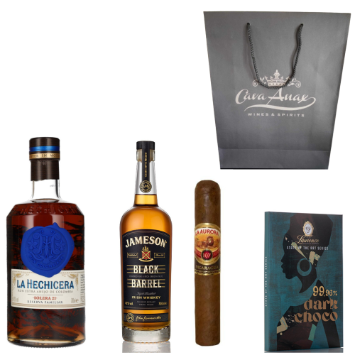 La Hechicera & Jameson Black Barrel & La Aurora 107 & Dark Chocolate  Set