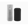 ST. Dupont Black Grained & Chrome Double Cigar Case ST. Dupont Black Grained & Chrome Double Cigar Case