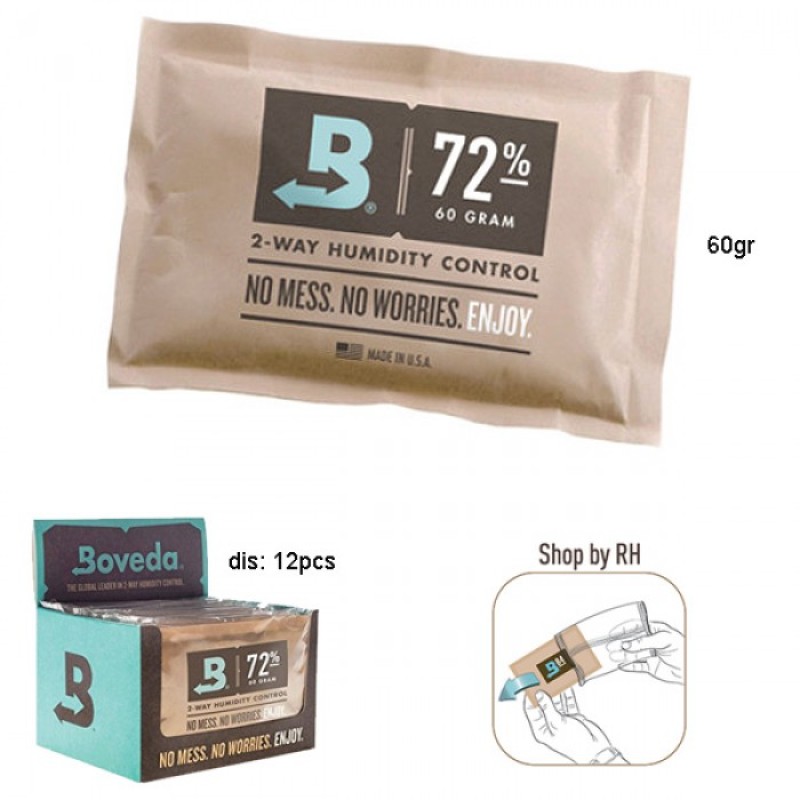 Boveda Σακουλάκι Ύγρανσης 72% 1ΤΕΜΑΧΙΟ 60GR Boveda Σακουλάκι Ύγρανσης 72% 1ΤΕΜΑΧΙΟ 60GR