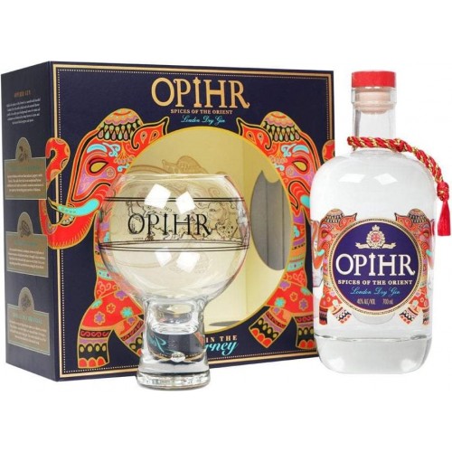 OPIHR SPICED GIN GIFT PACK WITH GLASS 700ML 