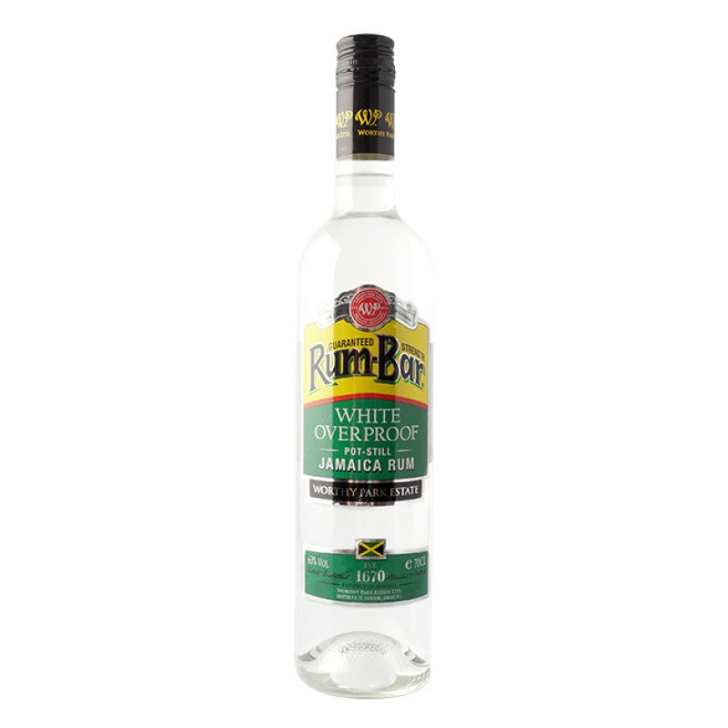 RUM BAR WHITE OVERPROOF 63% 700ML RUM BAR WHITE OVERPROOF 63% 700ML
